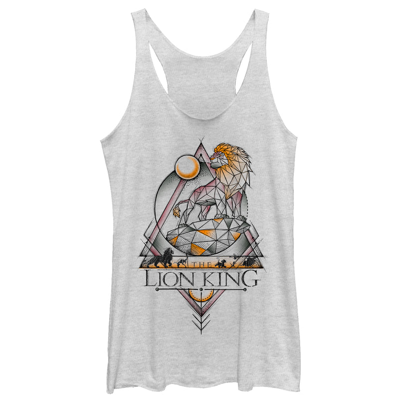 Women's Lion King Geometric Majestic King Racerback Tank Top