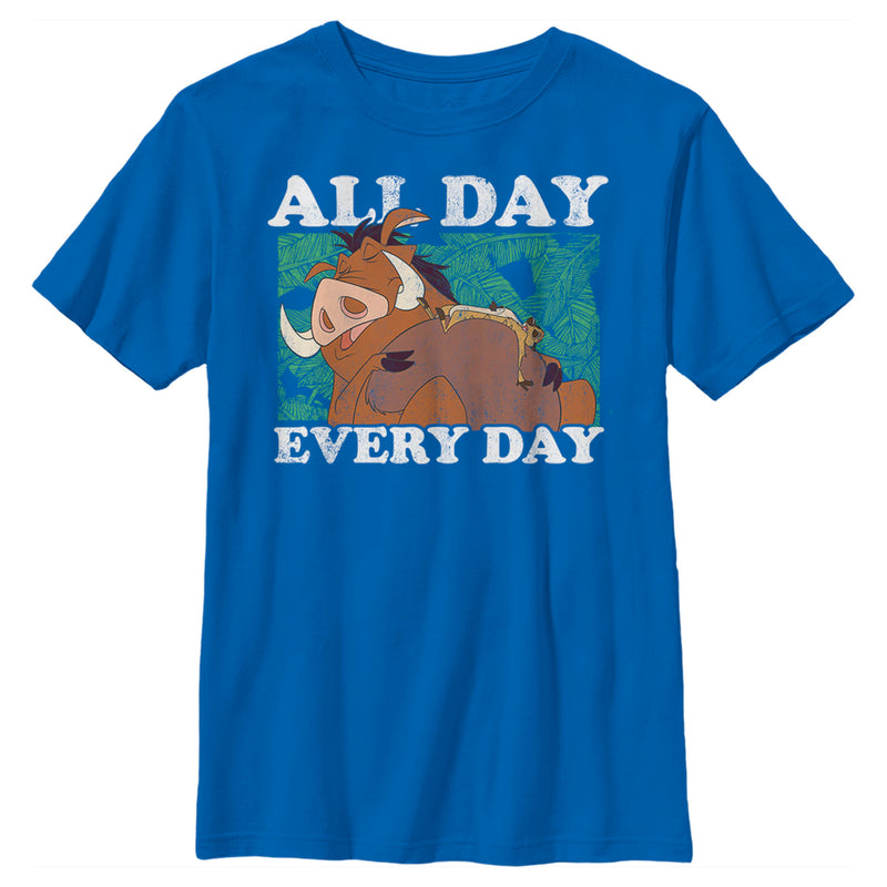 Boy's Lion King Timon And Pumbaa All Day Everyday T-Shirt