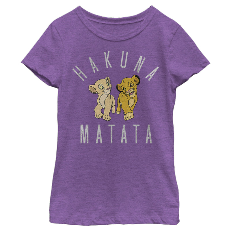 Girl's Lion King Nala and Simba Distressed T-Shirt