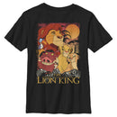 Boy's Lion King Retro Distressed Friends T-Shirt