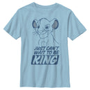 Boy's Lion King Simba Can't Wait to Be King T-Shirt