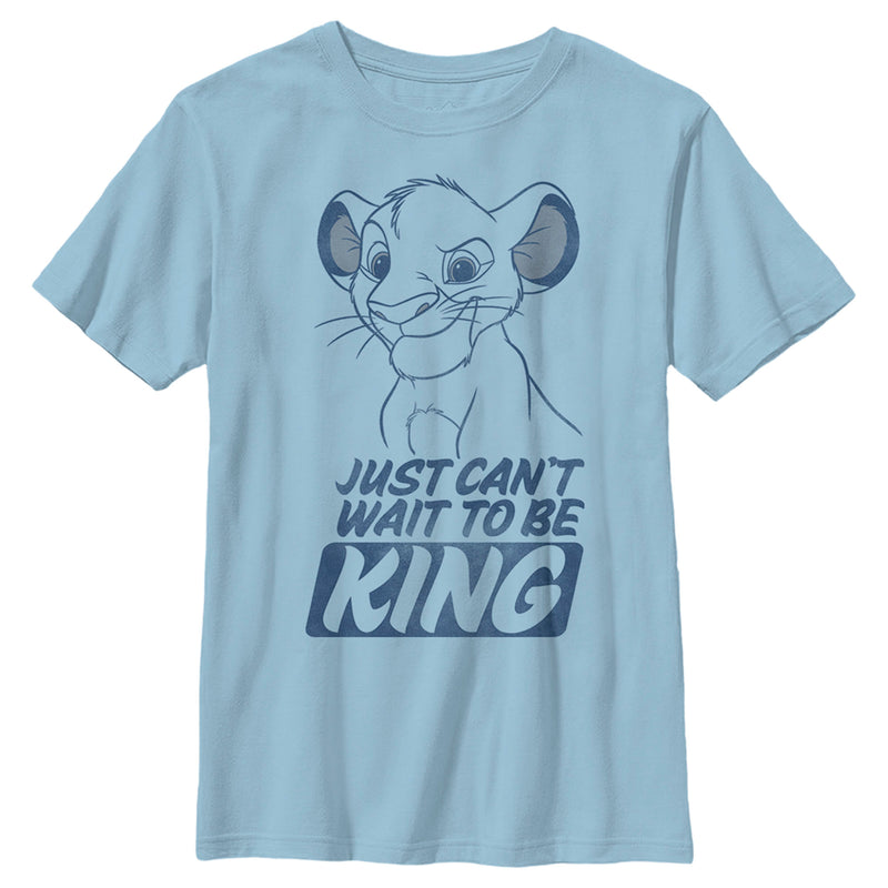 Boy's Lion King Simba Can't Wait to Be King T-Shirt