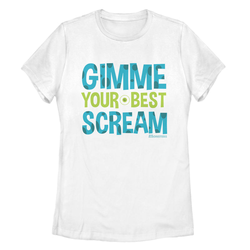 Women's Monsters Inc Gimme Your Best Scream T-Shirt