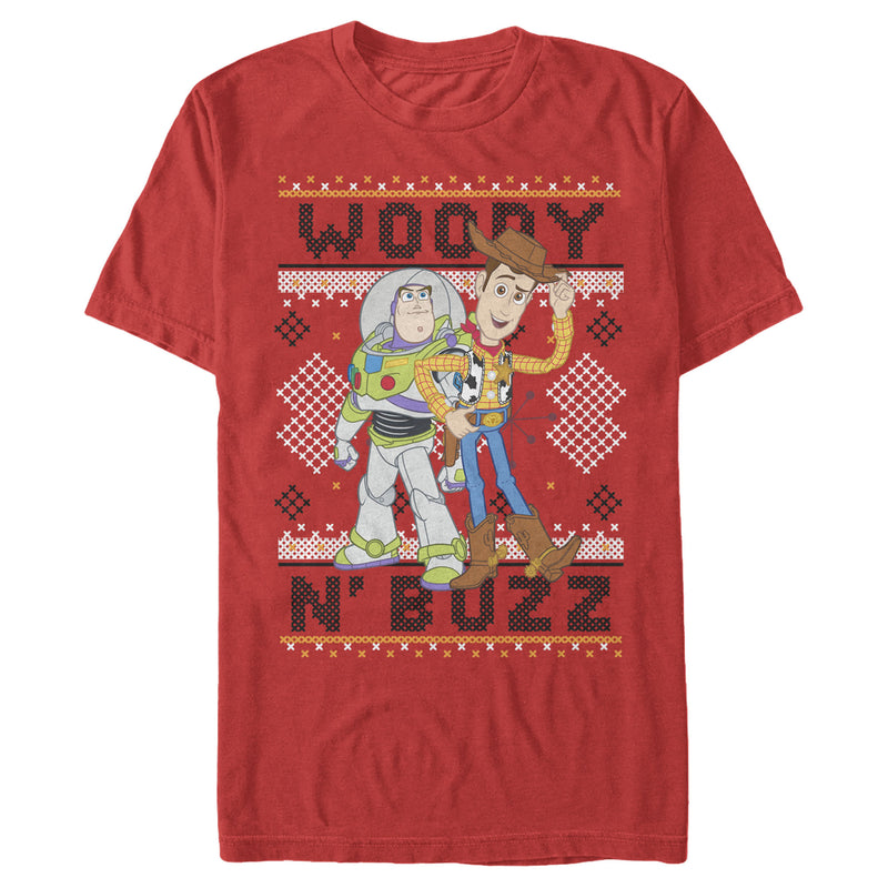 Men's Toy Story Ugly Christmas Woody & Buzz T-Shirt
