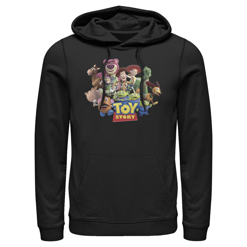 Men's Toy Story Character Logo Scene Pull Over Hoodie