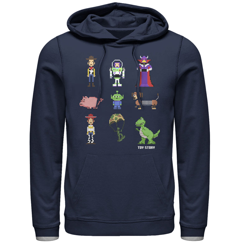 Men's Toy Story Pixel Characters Pull Over Hoodie