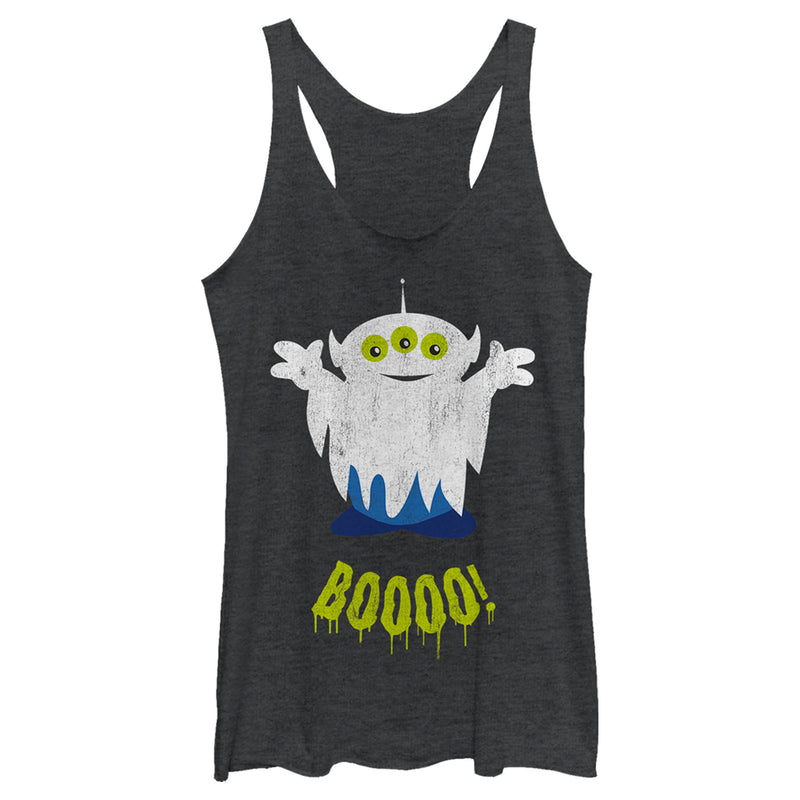 Women's Toy Story Halloween Squeeze Alien Boo Ghosts Racerback Tank Top