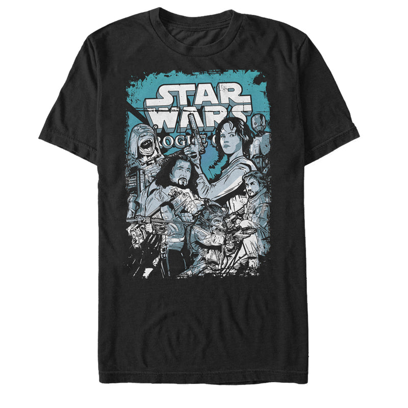 Men's Star Wars Rogue One Rebel Comic Book Print T-Shirt