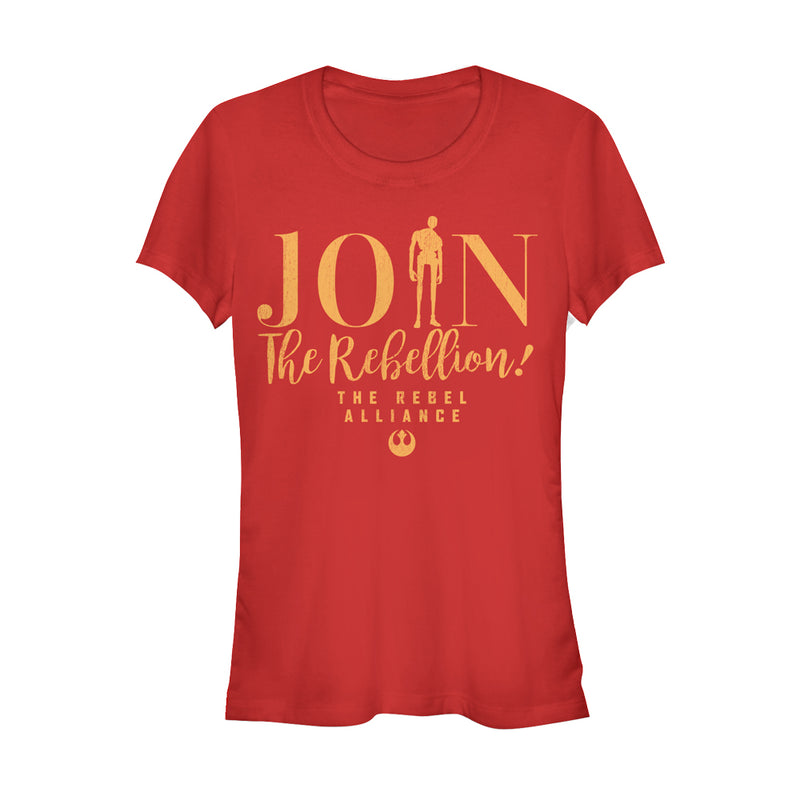 Junior's Star Wars Rogue One K-2SO Join Rebellion T-Shirt