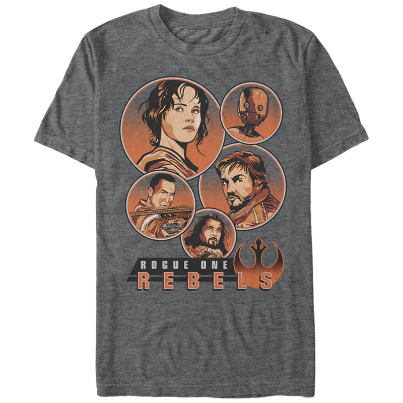 Men's Star Wars Rogue One Rebellion Hero Circles T-Shirt