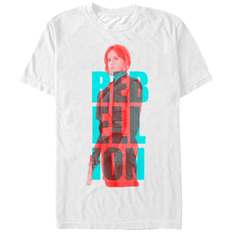 Men's Star Wars Rogue One Jyn Rebellion Font T-Shirt