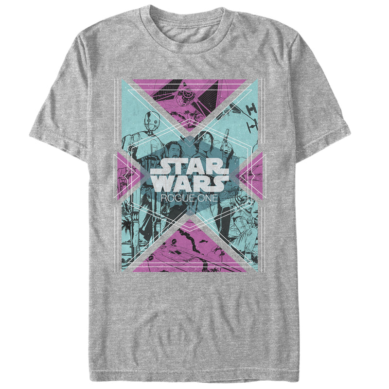 Men's Star Wars Rogue One Retro Rebel Geometric Print T-Shirt