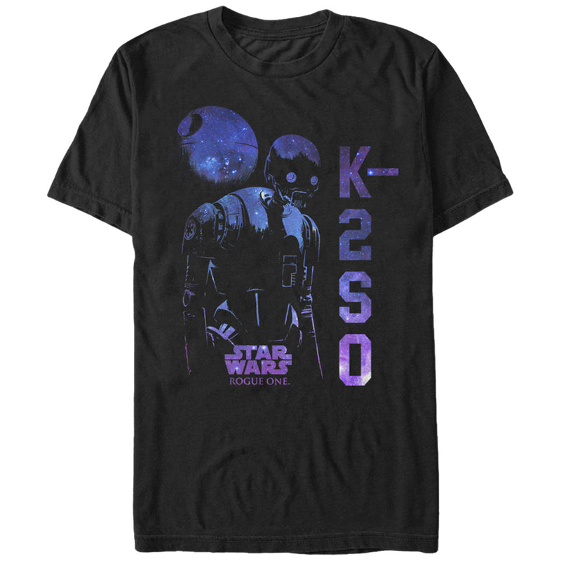 Men's Star Wars Rogue One K-2SO Galaxy Print T-Shirt