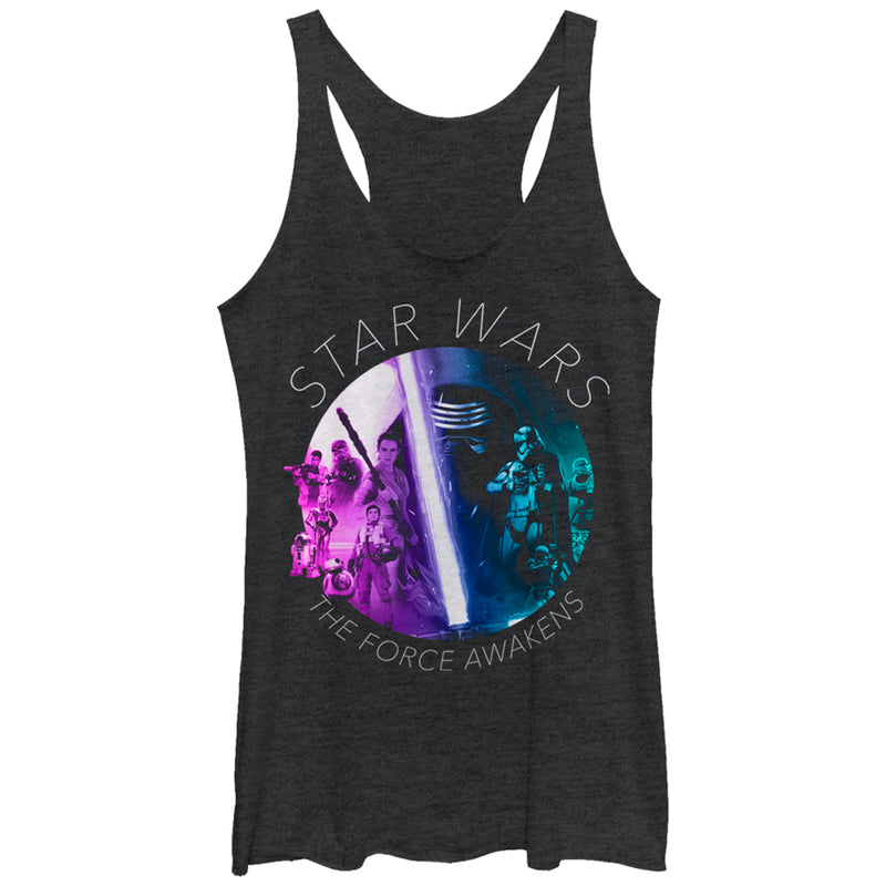 Women's Star Wars The Force Awakens Dark Side and the Light Racerback Tank Top