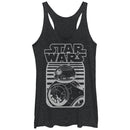 Women's Star Wars The Force Awakens BB-8 Stripe Logo Racerback Tank Top