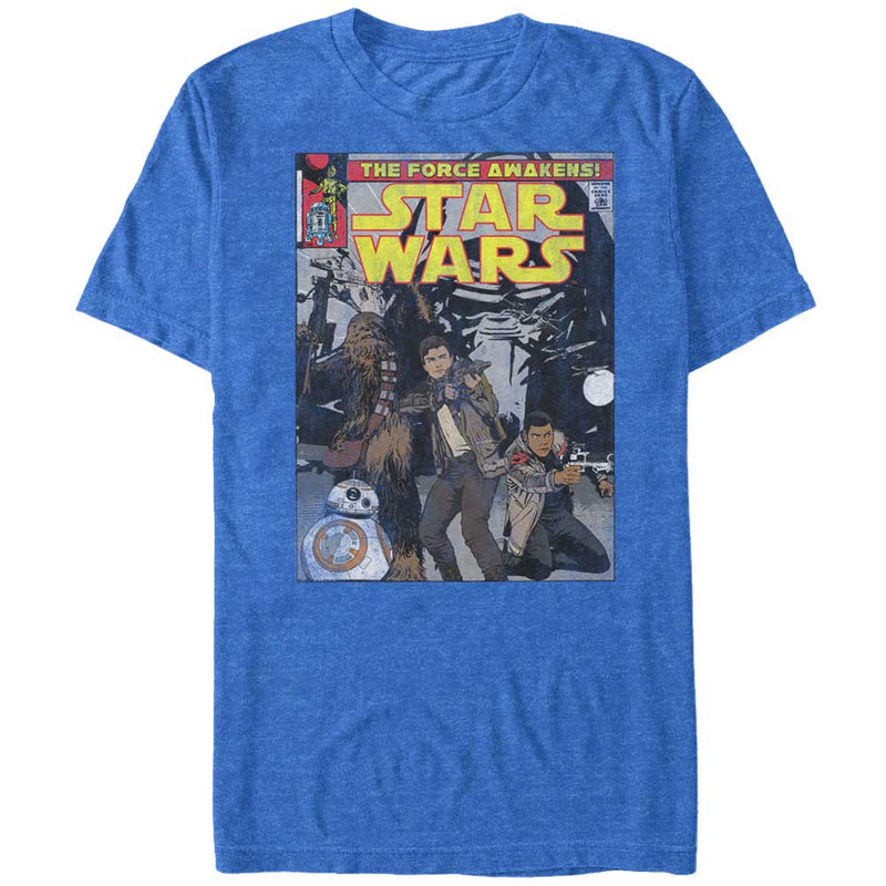 Men's Star Wars The Force Awakens Comic Book Print T-Shirt