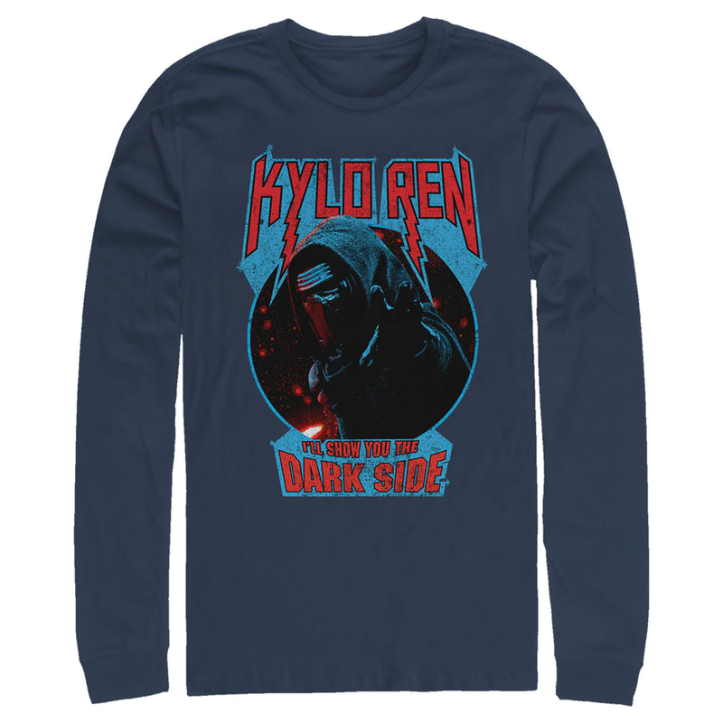 Men's Star Wars The Force Awakens Kylo Ren Show Dark Side Long Sleeve Shirt