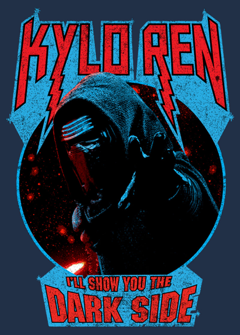 Men's Star Wars The Force Awakens Kylo Ren Show Dark Side Long Sleeve Shirt