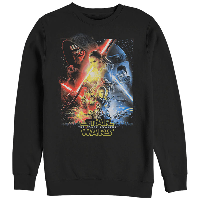 Men's Star Wars The Force Awakens Cool Poster Sweatshirt