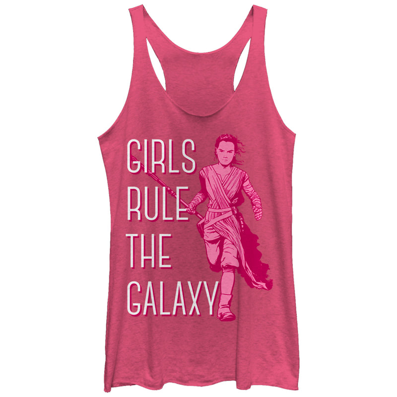 Women's Star Wars The Force Awakens Rey Girls Rule the Galaxy Racerback Tank Top