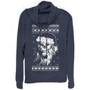 Junior's Star Wars Ugly Christmas Chewie Santa Cowl Neck Sweatshirt