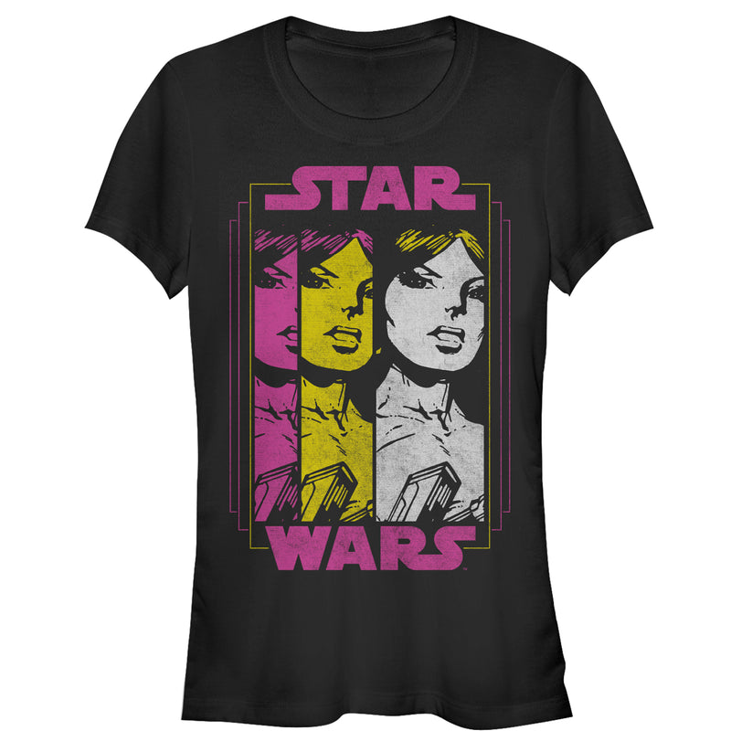 Junior's Star Wars Princess Leia Vintage Cartoon Trio T-Shirt