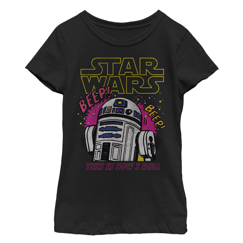 Girl's Star Wars R2-D2 How I Roll Sounds T-Shirt