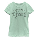 Girl's Star Wars I Love You Quote T-Shirt