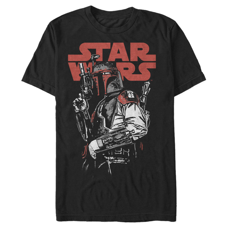 Men's Star Wars Boba Fett Grunge Bounty Hunter T-Shirt