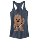 Junior's Star Wars Cute Chewbacca Cartoon Racerback Tank Top