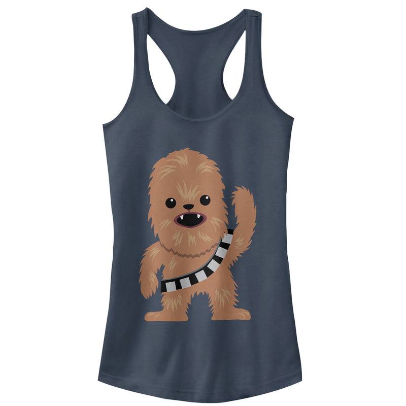 Junior's Star Wars Cute Chewbacca Cartoon Racerback Tank Top