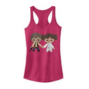 Junior's Star Wars Cute Cartoon Kawaii Han Leia Love Racerback Tank Top