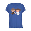 Junior's Star Wars Cute Cartoon Han Leia Love T-Shirt