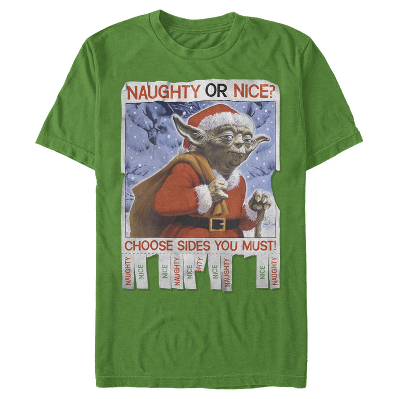 Men's Star Wars Christmas Yoda Naughty or Nice T-Shirt