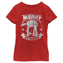 Girl's Star Wars Christmas Sithmas AT-AT T-Shirt
