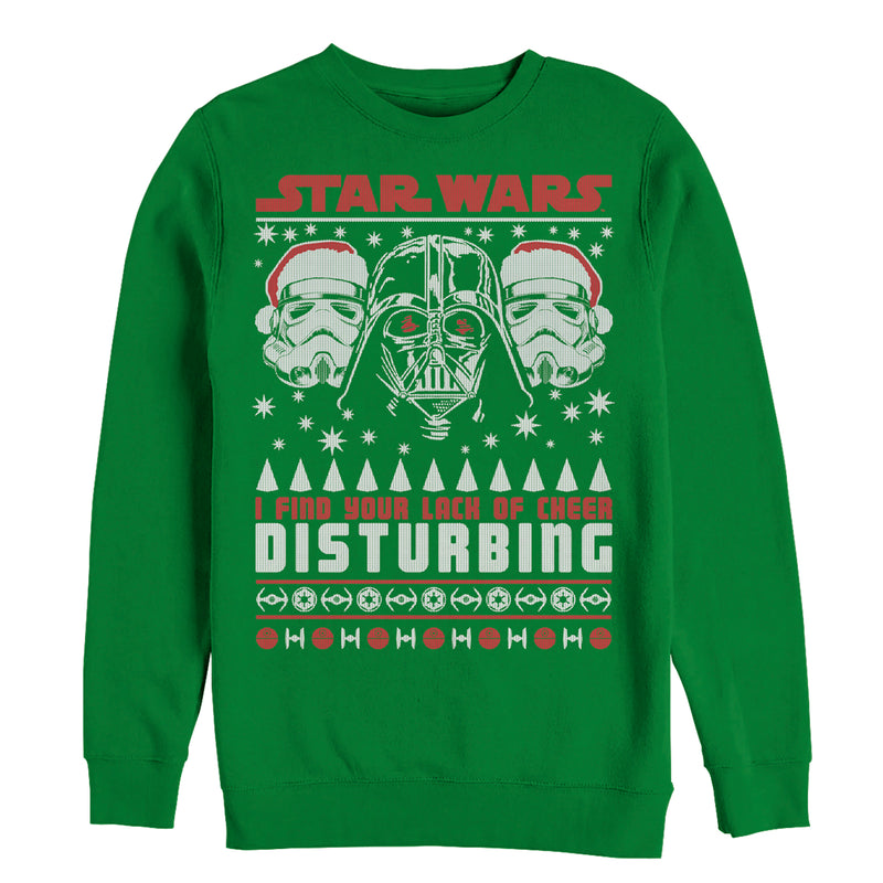 Men's Star Wars Ugly Christmas Lack Of Cheer Disturbing Sweatshirt