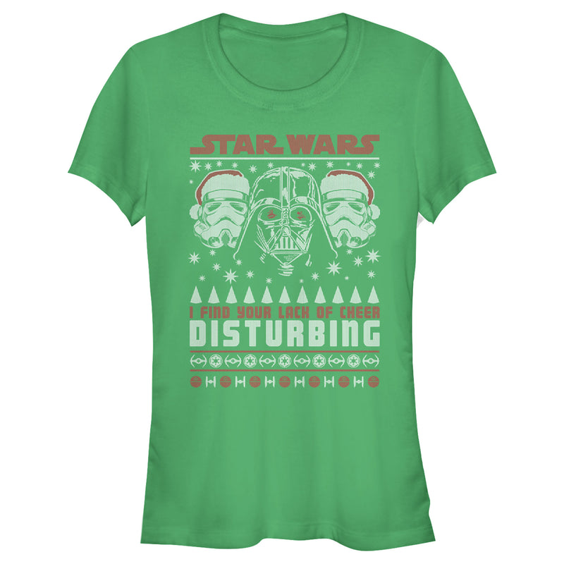 Junior's Star Wars Ugly Christmas Lack Of Cheer Disturbing T-Shirt