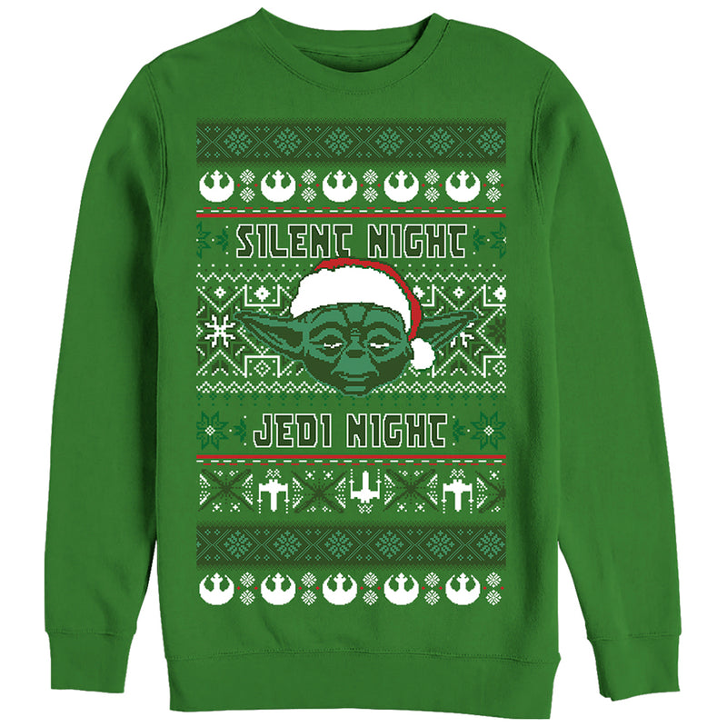 Men's Star Wars Ugly Christmas Yoda Silent Night Sweatshirt