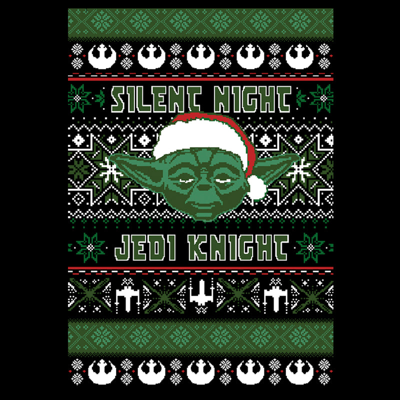 Men's Star Wars Ugly Christmas Yoda Silent Night T-Shirt