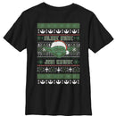 Boy's Star Wars Ugly Christmas Yoda Silent Night T-Shirt