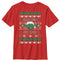 Boy's Star Wars Ugly Christmas Yoda Silent Night T-Shirt