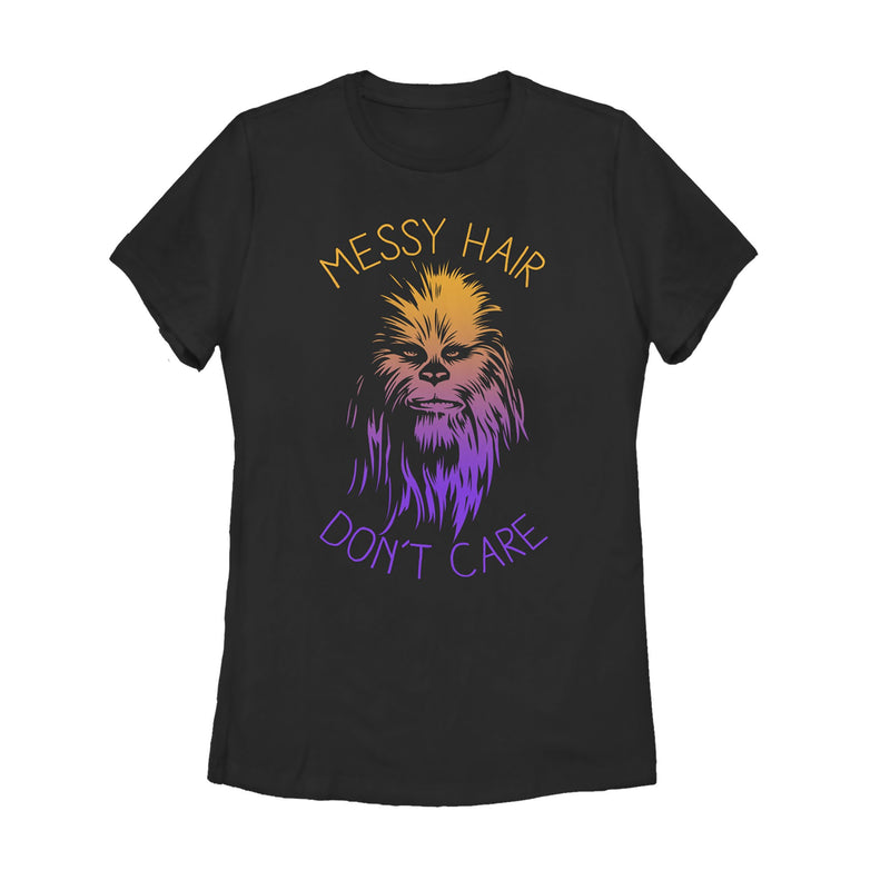 Women's Star Wars Messy Hair Don't Care Chewie T-Shirt