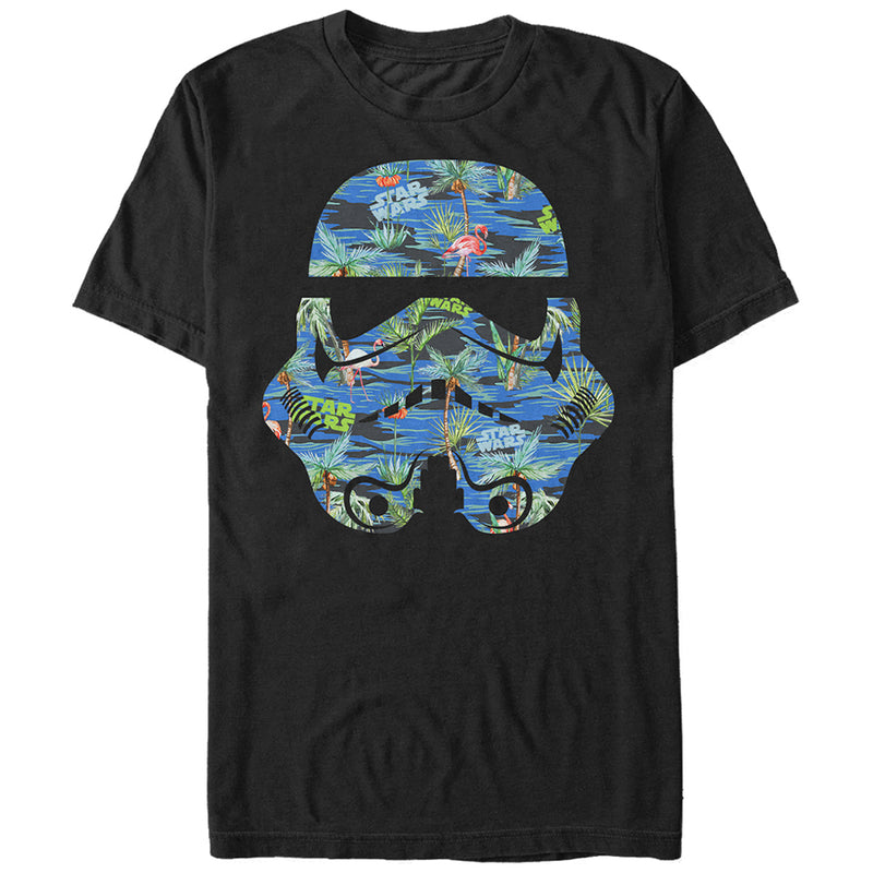 Men's Star Wars Stormtrooper Helmet Flamingo Print T-Shirt