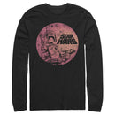Men's Star Wars Boba Fett Retro Circle Long Sleeve Shirt