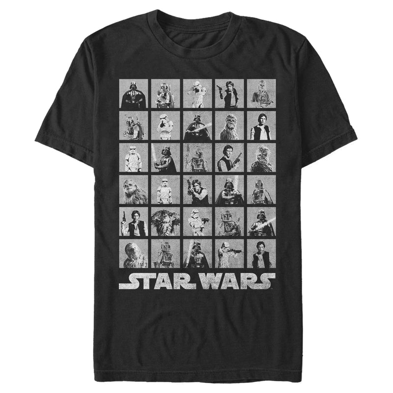 Men's Star Wars Poster Character Grid T-Shirt