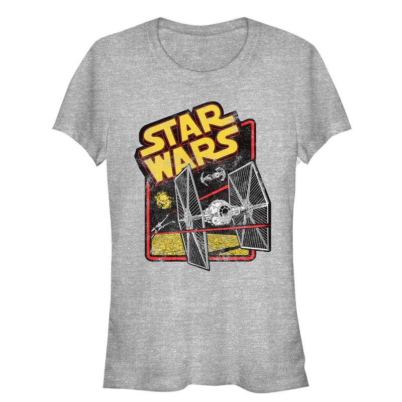Junior's Star Wars TIE Fighter Retro Frame T-Shirt