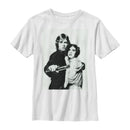 Boy's Star Wars Luke and Leia Grayscale T-Shirt