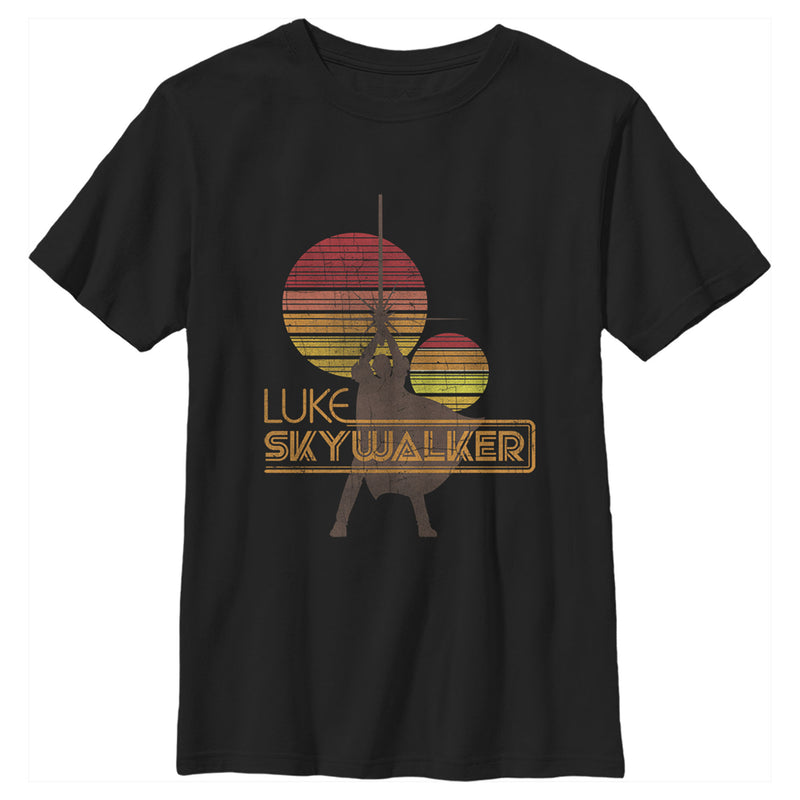 Boy's Star Wars Retro Luke Skywalker Silhouette T-Shirt