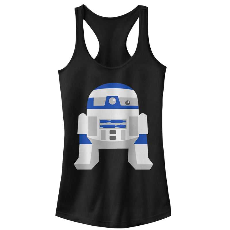 Junior's Star Wars Cute Cartoon R2-D2 Racerback Tank Top