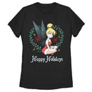 Women's Peter Pan Peter Pan Tinker Bell Happy Holidays T-Shirt